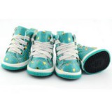 ABC-ZOO Kutyacipő - kék szívecskékkel, M