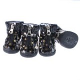 ABC-ZOO Kutyacipő - leopárd mintás szőrmével - bézs, L