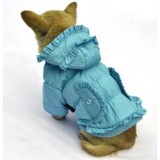 ABC-ZOO Kutyakabát - pöttyös, kék, S