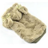 ABC-ZOO Kutyapulóver kapucnival és fülekkel, barna - M