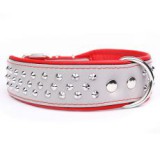 ABC-ZOO Neo nyakörv nitteléssel, szürke - piros, 4 cm x 45 - 53 cm