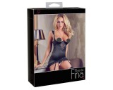 Abierta Fina - csillogó láncos felső és tanga (fekete)