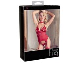 Abierta Fina - csillogó láncos felső és tanga (piros)