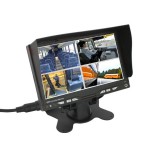 ABM univerzális 7'' TFT-LCD QUAD monitor (12/24V) audio bemenettel