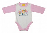 ABR Hosszú ujjú pamut body - Rózsaszín-Fehér - Snoopy (74)