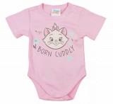 ABR Rövid ujjú pamut body - Rózsaszín - Marie cica (62)