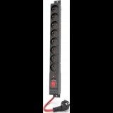 Acar R8 230V Túlfeszültség védő elosztó - 8 aljzatos 5m - Fekete ( )