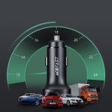 Acefast car charger 72W, 2x USB Type C, PPS, Power Delivery, Quick Charge 3.0, AFC, FCP black (B2 black)