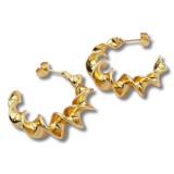 Acél csavart fülbevaló