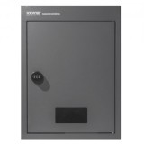 Acél Falon Átmenő Postaláda Kombinációs Zárral Sötétszürke 318x160x429 mm