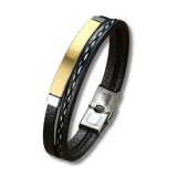 Acél fémlapos férfi karkötő