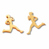 Acél futó nő fülbevaló