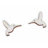 Acél kolibris fülbevaló