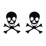 Acél koponyás fülbevaló