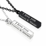 Acél "Örökké szeretlek" nyaklánc