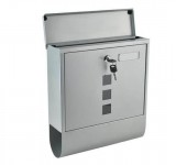 Acél postaláda plexi betekintővel, újságtartó rekesszel kültéri levelek és újságok tárolására