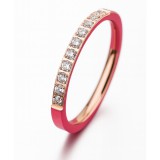 Acél strasszköves gyűrű