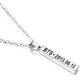 Acél tégla BTS nyaklánc