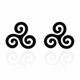 Acél Triskele fülbevaló