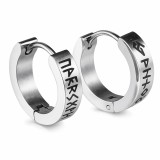 Acél viking Rúna fülbevaló