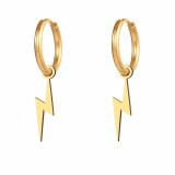 Acél villám fülbevaló