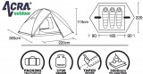 Acra BROTHER ST06 sátor, 3 személyes, kétponyvás