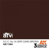 Acrylics 3rd generation S.C.C. No.1A Very Dark Brown