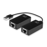 ACT AC6063 USB A RJ-45 Fekete csatlakozó átalakító