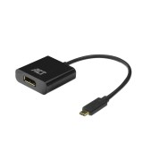 ACT AC7320 video átalakító kábel 0,15 M USB C-típus DisplayPort Fekete