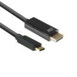 ACT AC7325 USB-C to DisplayPort adapter cable 2m fekete