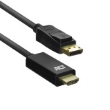 ACT AC7550 video átalakító kábel 1,8 M DisplayPort HDMI A-típus (Standard) Fekete
