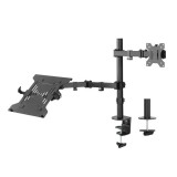 ACT AC8305 Single Monitor Arm with Laptop Arm 10"-35" Black