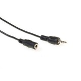 ACT Audio connection cable 1x 3,5 mmm jack male to 1x 3.5mm stereo jack female 3m Black AK2030
