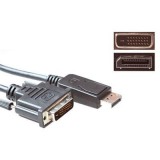 ACT Conversion cable DisplayPort male to DVI male 1,8m Black AK3995