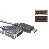 ACT Conversion cable DisplayPort male to DVI male 1m Black AK3993
