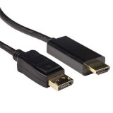 ACT Conversion DisplayPort male to HDMI-A male cable 1,8m Black AK3990