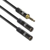 ACT High Quality audio splitter cable 3.5 mm jack male - 2x female  AC3620