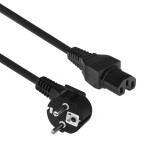 ACT Powercord mains connector Schuko CEE 7/7 male (angled) - C15 IEC 60320 2m Black AK5313