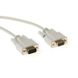 ACT Serial printer cable 9 pin D-sub male to 9 pin D-sub female 3m Ivory AK7313