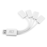 ACT USB Hub 2.0 4 portos fehér (AC6210) (AC6210)