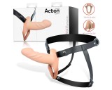 Action StrapOn S - felcsatolható, üreges dildó (natúr)