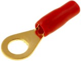 ACV Szemes saru aranyozott 10 mm2 - 6 mm furat fekete SZS10-06P