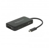 ADA Delock 63929 USB-C átalakító - VGA - HDMI - DVI - DisplayPort (63929)