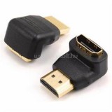 ADA SX-530778 HDMI - HDMI M/F 90° aranyozott adapter - fekete (SBOX_W026738)