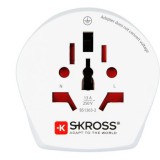 Adapter, Ausztráliába, Kínába, Európába utazóknak, földelt, SKROSS (SKAD500210)