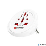 Adapter, Európába utazóknak, földelt, SKROSS