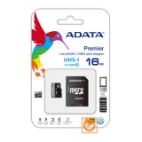 ADATA 16GB SD micro (SDHC Class 10 UHS-I) (AUSDH16GUICL10-RA1) memória kártya adapterrel
