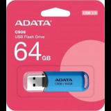 ADATA AC906-64G-RWB USB flash meghajtó 64 GB USB A típus 2.0 Kék, Átlátszó (AC906-64G-RWB)