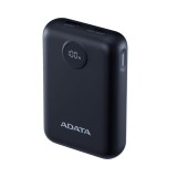 ADATA C100 Digital Display Power Bank, 10000mAh, USB-C PD 20W, USB-A QC, digitális kijelző, fekete