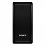 Adata C20 Powerbank USB-A + Type-C / 20000mAh 15W - Fekete (PBC20-BK)